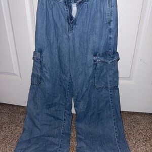 Universal Thread Blue Wide-Leg Jeans Cargo